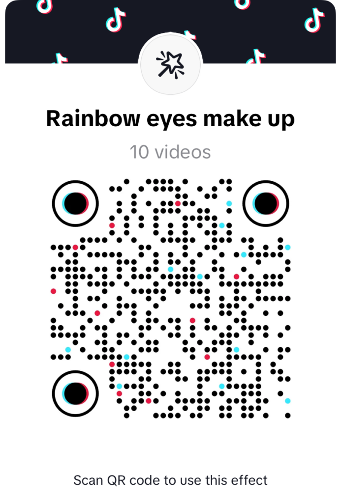 rainbow eye make up tiktokfilter