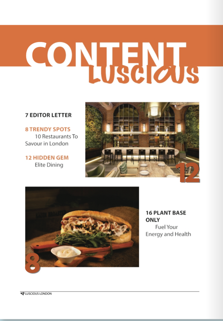 lucious magazine content page